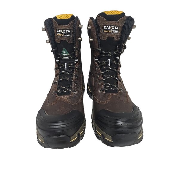 Dakota Men's 8'' 8550 Comp Toe Comp Plate Work Boots Brown Size 12M - Picture 6 of 7